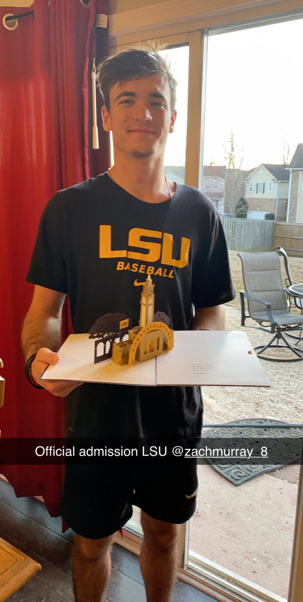 Aintnet's tweet photo. Officially a Tiger!!!!!! #ProudMom @LSUbaseball @zachmurray_8 https://t.co/ENmEjtCv7i