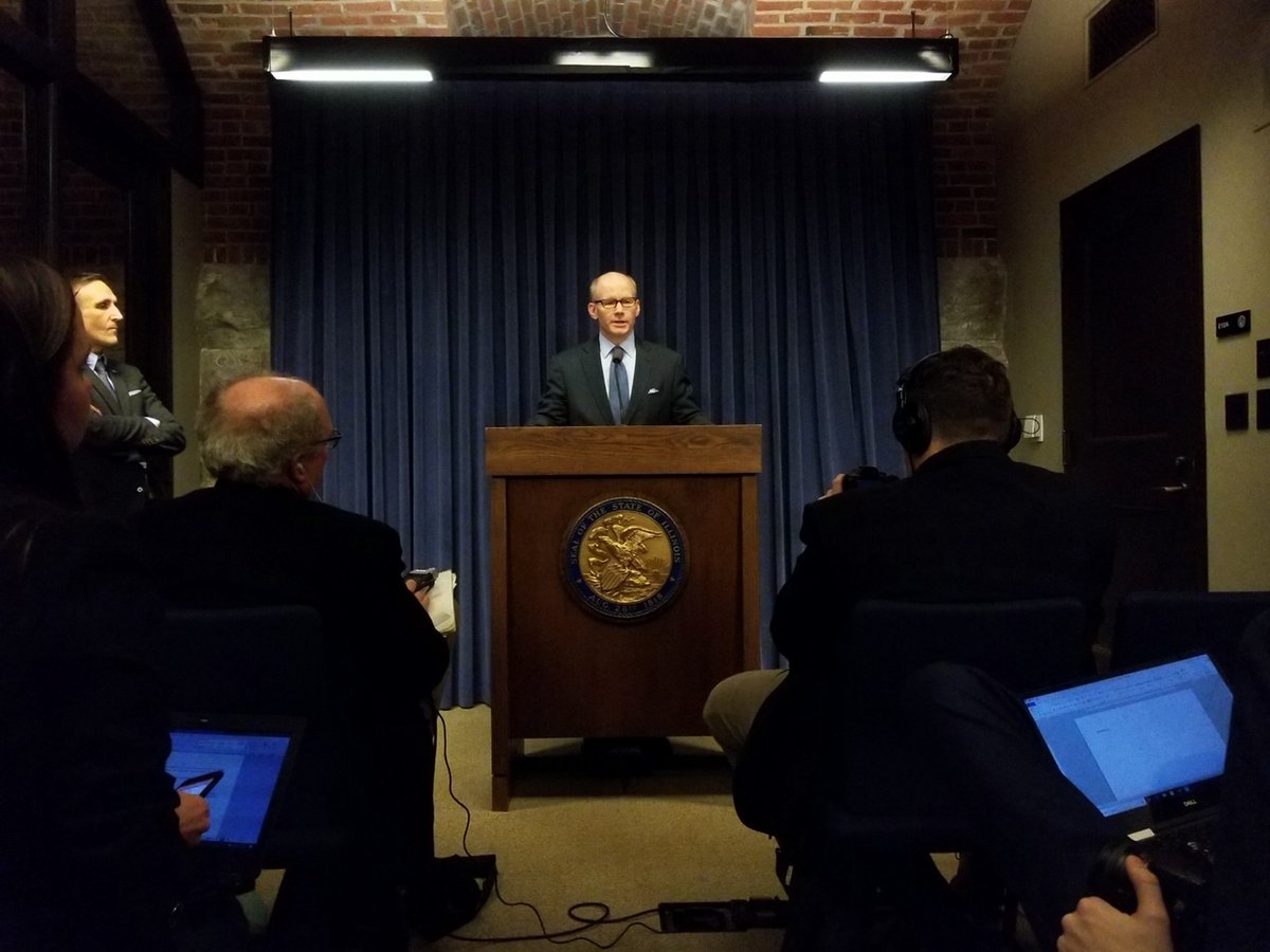 In <a href="/BlueRoomStream/">BlueRoomStream</a> Sen. Pres. Don Harmon speaks briefly to the media, answering some questions. More news will be developing in the coming days of his presidency.