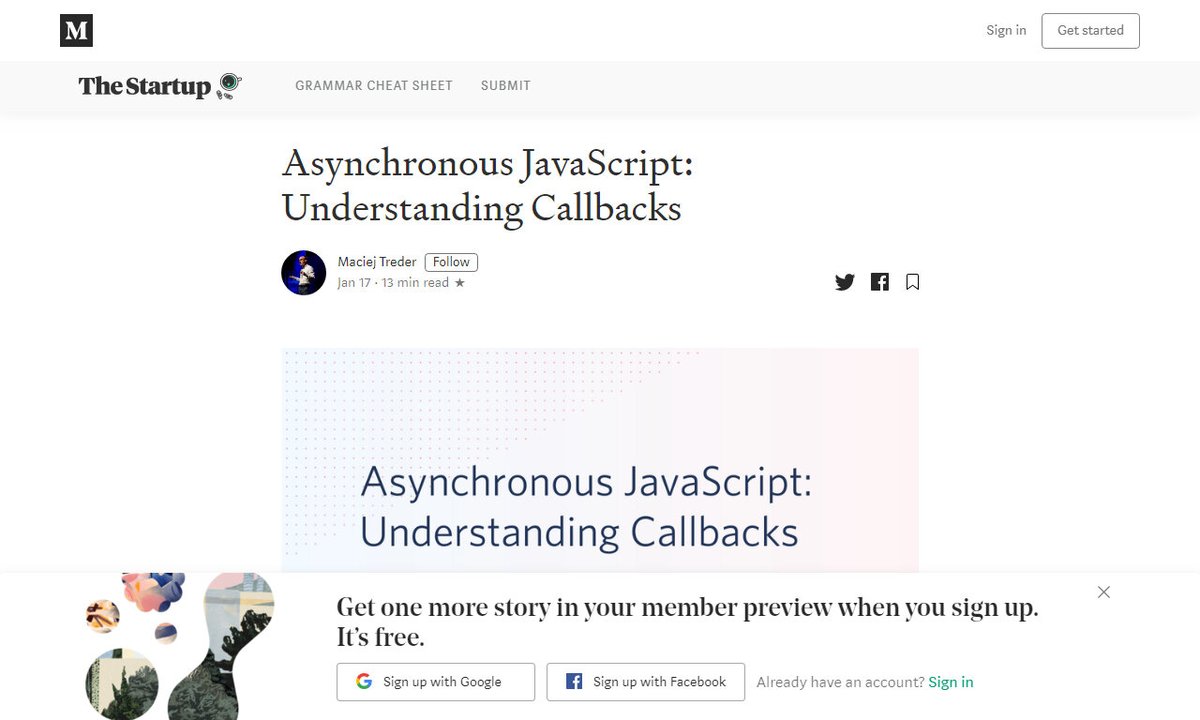 codecidedotnet's tweet image. Asynchronous JavaScript: Understanding Callbacks
#project #eventloop #callbackfunction #stack #function #remotework
via @medium
☛ amp.gs/DwEO