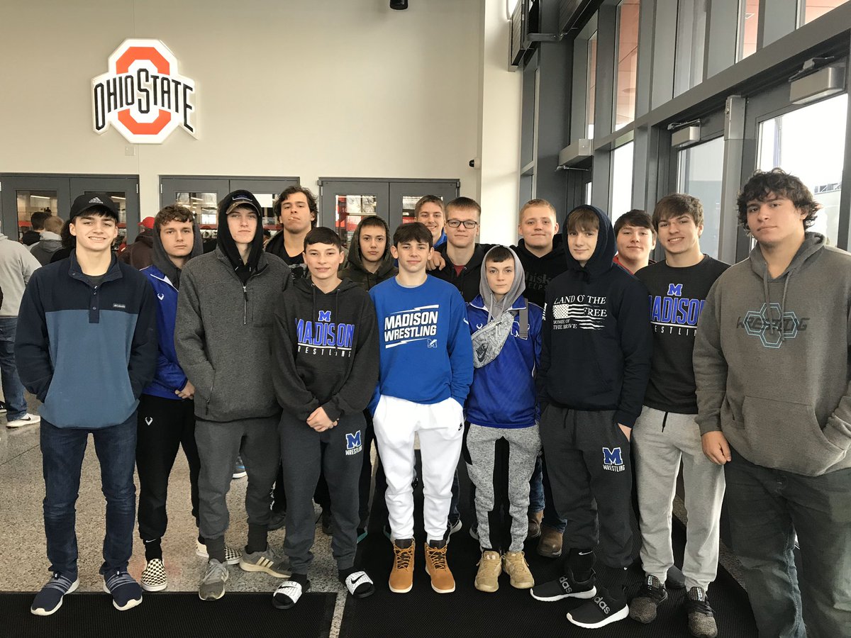 MadisonWrestler's tweet image. Results from Licking Heights: Jamie Harrison, Sample, &amp;amp; Knight 6th place. Blough and Metz 5th place. Davidson and Derrick Zirkle 4th place. Zirkle, Plummer, &amp;amp; McKeon are 2nd place.

Team finished 5th.
Good job guys! ⚡️🤼‍♂️⚡️

On the way home we caught a Ohio State match! 🤼‍♂️🌰🤼‍♂️