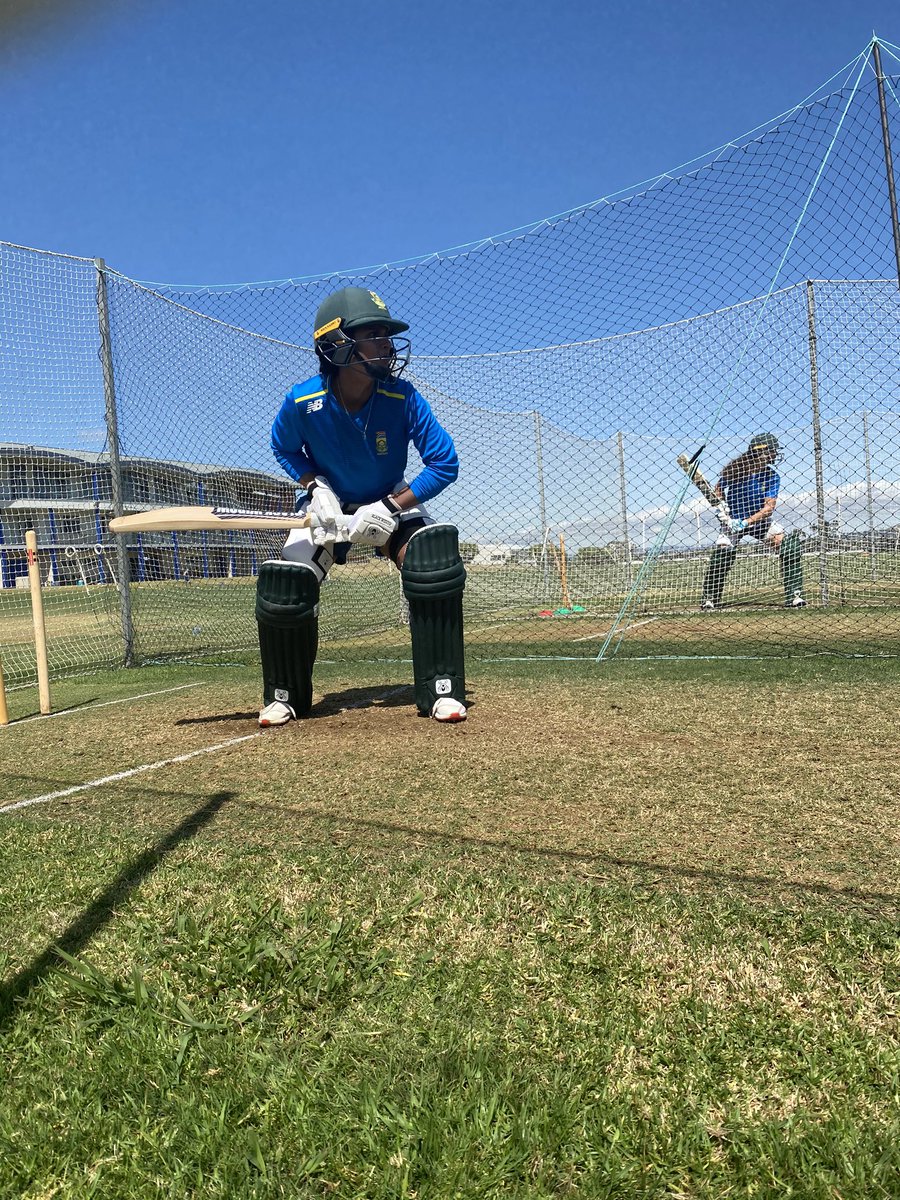 It was back to training for the #ProteasWomen following an impressive outing in their warm-up match against a district side on Saturday. #AlwaysRising #WeAreMore