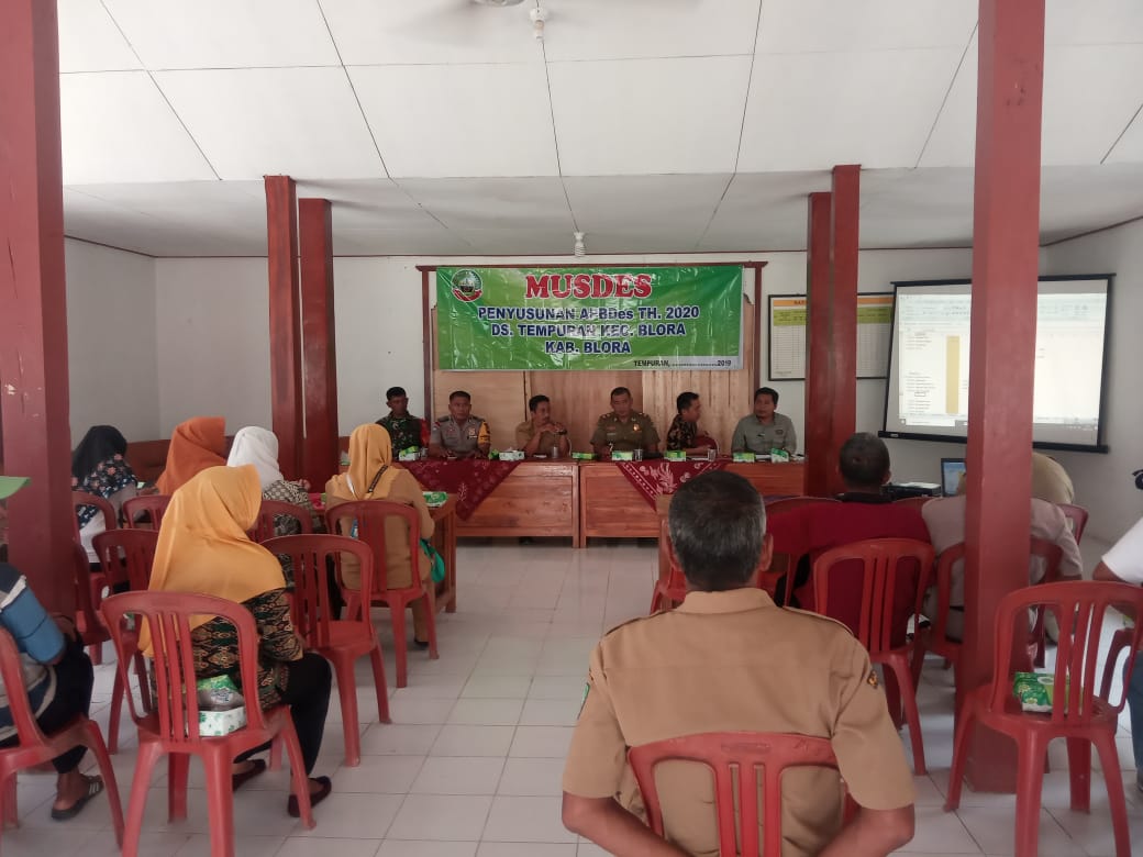 MUSYAWARAH DESA PENYUSUNAN APBDes 2020 DESA TEMPURAN bertempat di balaidesa tempuran hari senin 20 januari 2020