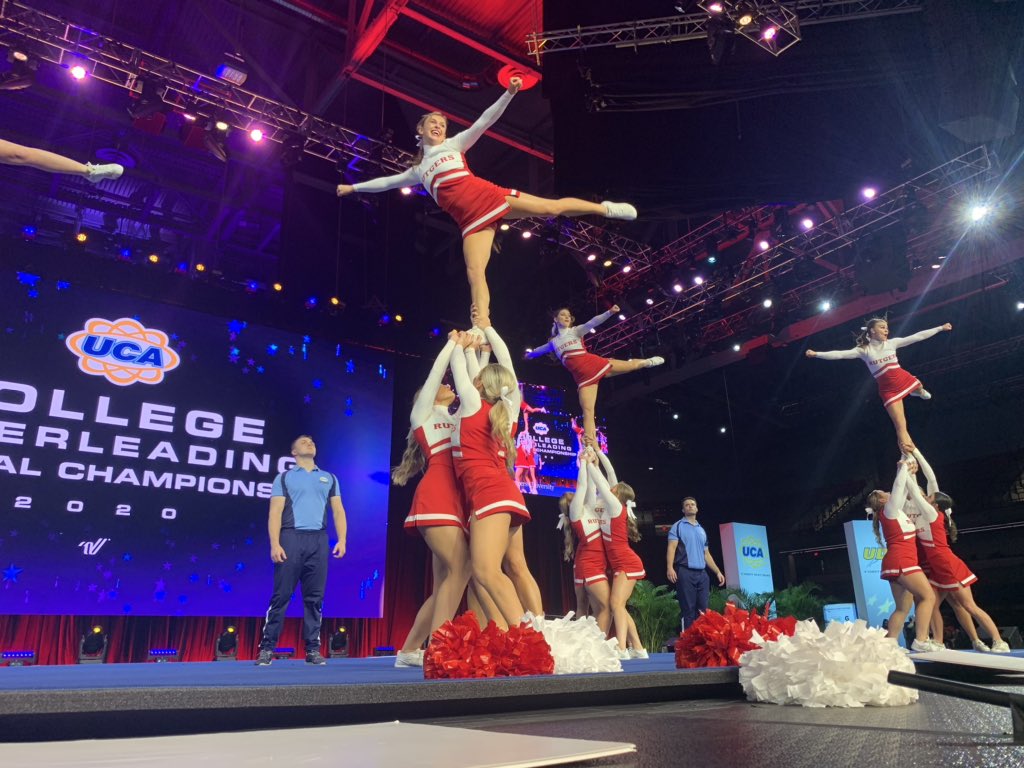 UCAupdates's tweet photo. R U surprised @Rutgers_Cheer brought the heat to(k)NIGHT in the All Girl DIA finals!❤️📣 #UCAnationals https://t.co/njl7wBpiDD