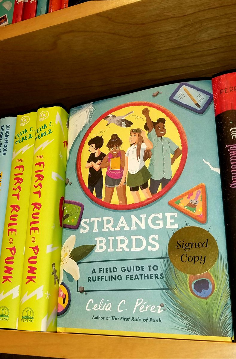YvonneSays's tweet photo. If you haven't read these 2 gems you should #StrangeBirds &amp; #TheFirstRuleofPunk @CeliaCPerez I love how you motivate readers to be themselves, include things like Cielito Lindo, &amp; added birds (❤ birds) to 2nd book's main plot.🤘🏼🦚 Me encantó. Can't wait to read more. ¡Gracias!😄 https://t.co/30xHDYAtzI