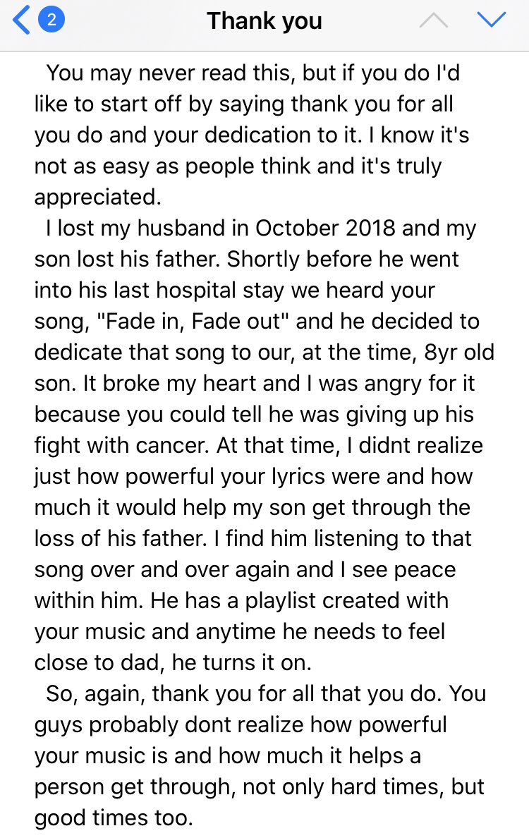 nothingmorerock's tweet image. We receive so many heartwarming messages from fans, and they all move us in different ways... but this one hit us in the gut. No words. ❤️ #NothingMore #FadeInFadeOut