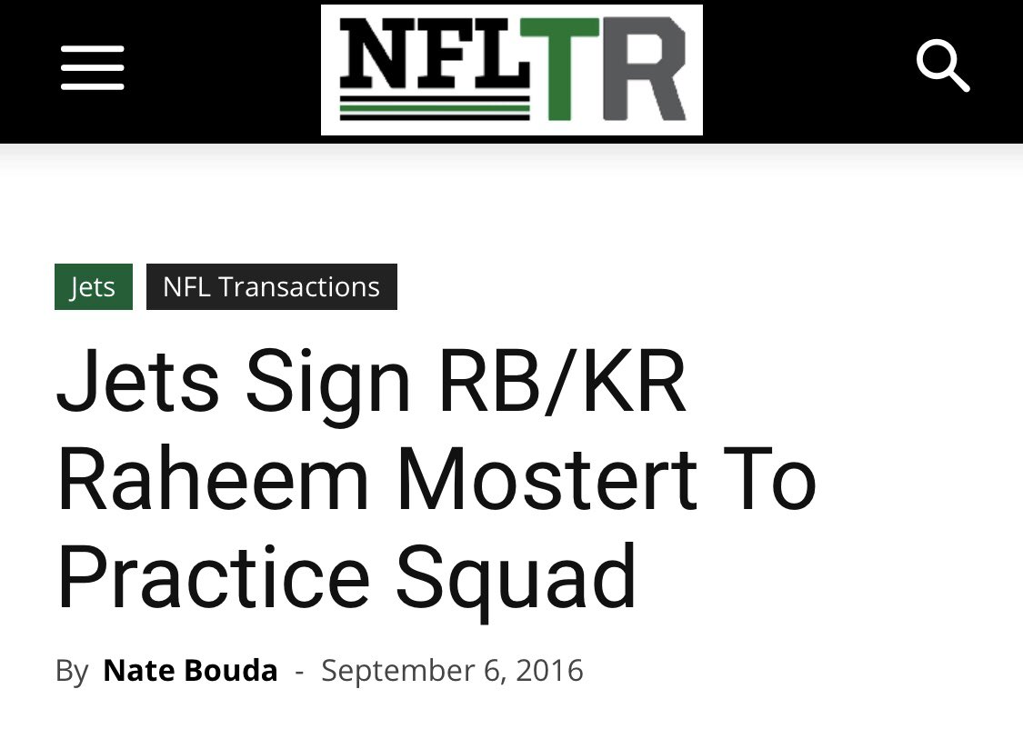 TimelessJets's tweet photo. Good times.
Raheem Mostert (2016) #RandomJets https://t.co/V4OOXQwZZz