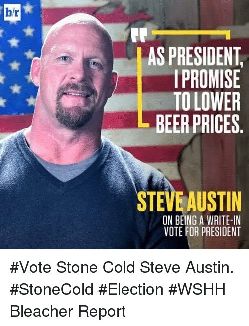 WWERamsey's tweet photo. Austin 2020!
#AustinForPresident #USA #America #WWE https://t.co/RZt0wgj7dI