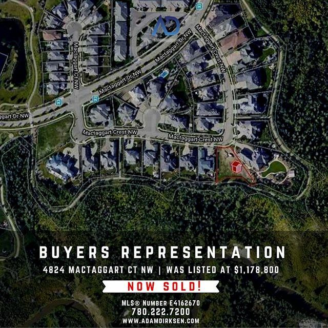 SELLINGEDMONTON's tweet photo. So happy for my client! This lot backs onto a ravine and is located in the beautiful area of Mactaggart located minutes from the Anthony Henday, Whitemud, schools, recreation center and much more! 
The last ravine spot in the SW has so much to offer and is #nowsold

Congratu… https://t.co/KCqw55vCTm