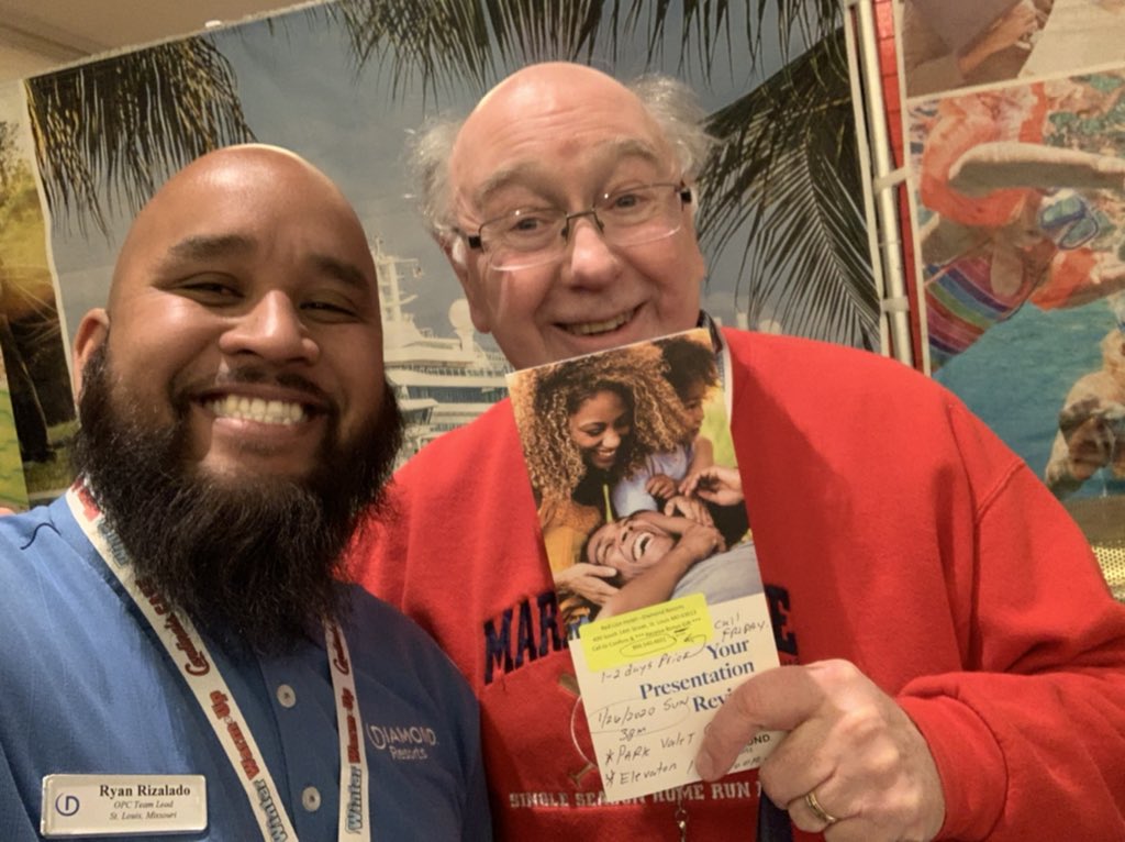 RyanRizalado's tweet photo. Mr Reichert is ready to surprise his wife for a trip to North Carolina for their 39th year anniversary. #HappyWifeHappyLife #StayVacationed #TeamStl #OPCisLIFE https://t.co/wbGRTcdsDz