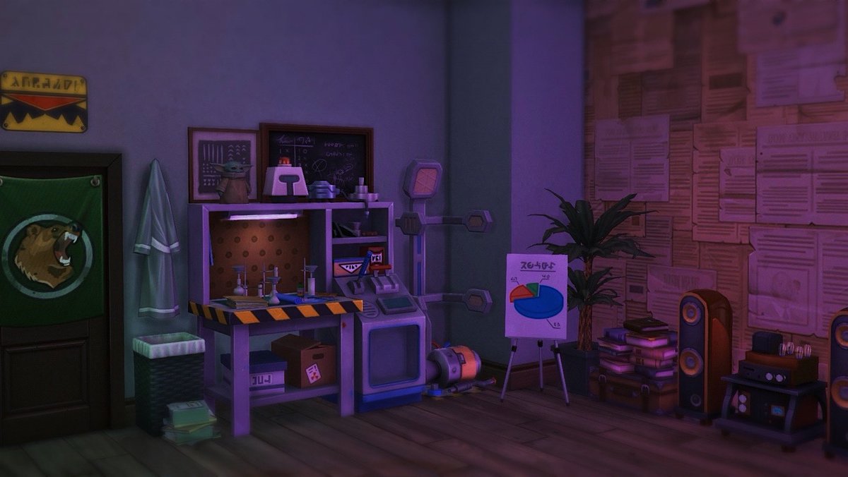littlestbuilds's tweet photo. Conspiracy Theorist’s Room 

👽📡🔭📰💚

~ Featuring ~

- gamers office
- decorative telescope
- cluttered workstation 
- guest futon 

Download here! ⬇️

https://t.co/fPlnuv04kf

#ShowUsYourBuilds #TS4 #TheSims4 https://t.co/33J4EGaMev