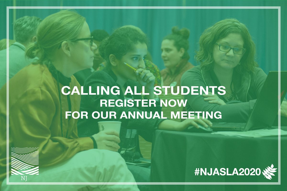 We invite all students to join us at the #NJASLA2020 Annual Conference to further develop your Landscape Architecture experience! Get the chance to strengthen your networking skills by interacting with vendors and professionals. This invitation is open to all students!
