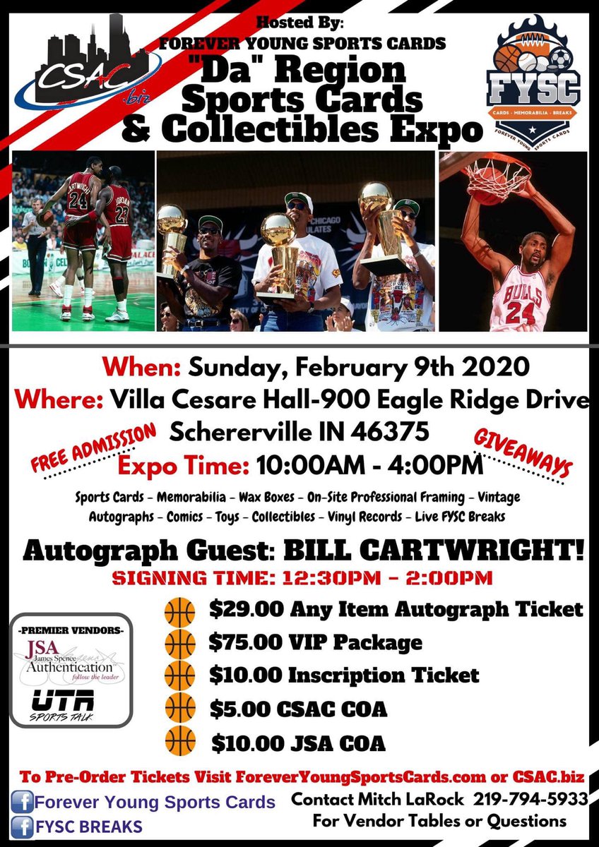 FYSC_cards's tweet photo. 3 WEEKS AWAY! #FYSC #CSAC #DaRegionExpo #Bulls #BillCartwright #Langels #UTR #Fundraiser #GirlScoutCookies #Framing #JSA #VendorTables #KidsPacks #FreeAdmission https://t.co/5fzjTcxKKM