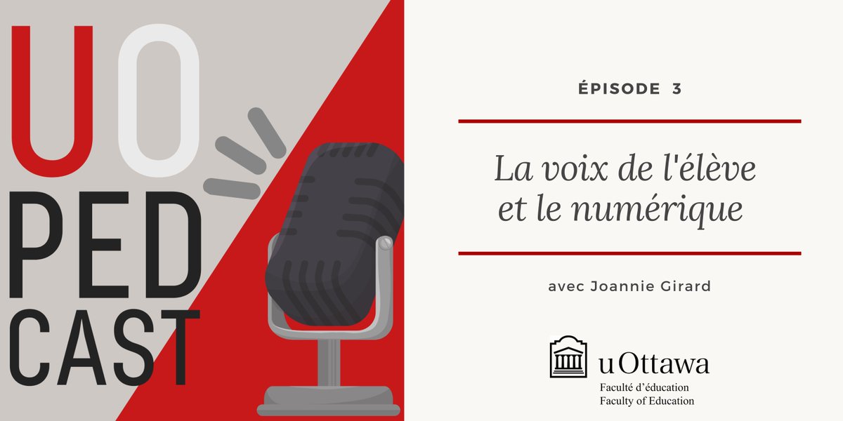 sarahanneleroux's tweet photo. Le voilà: Épisode 3️⃣ de #UOPedCast avec @Megan_C_K et @MmeJoGirard 🎙 Cet épisode nous fait découvrir l'harmonie entre la voix de l'élève et le numérique. 🗣

Écoutez ici: https://t.co/c36SZnv0xG #PED4760 https://t.co/1r8EoV7Bmg
