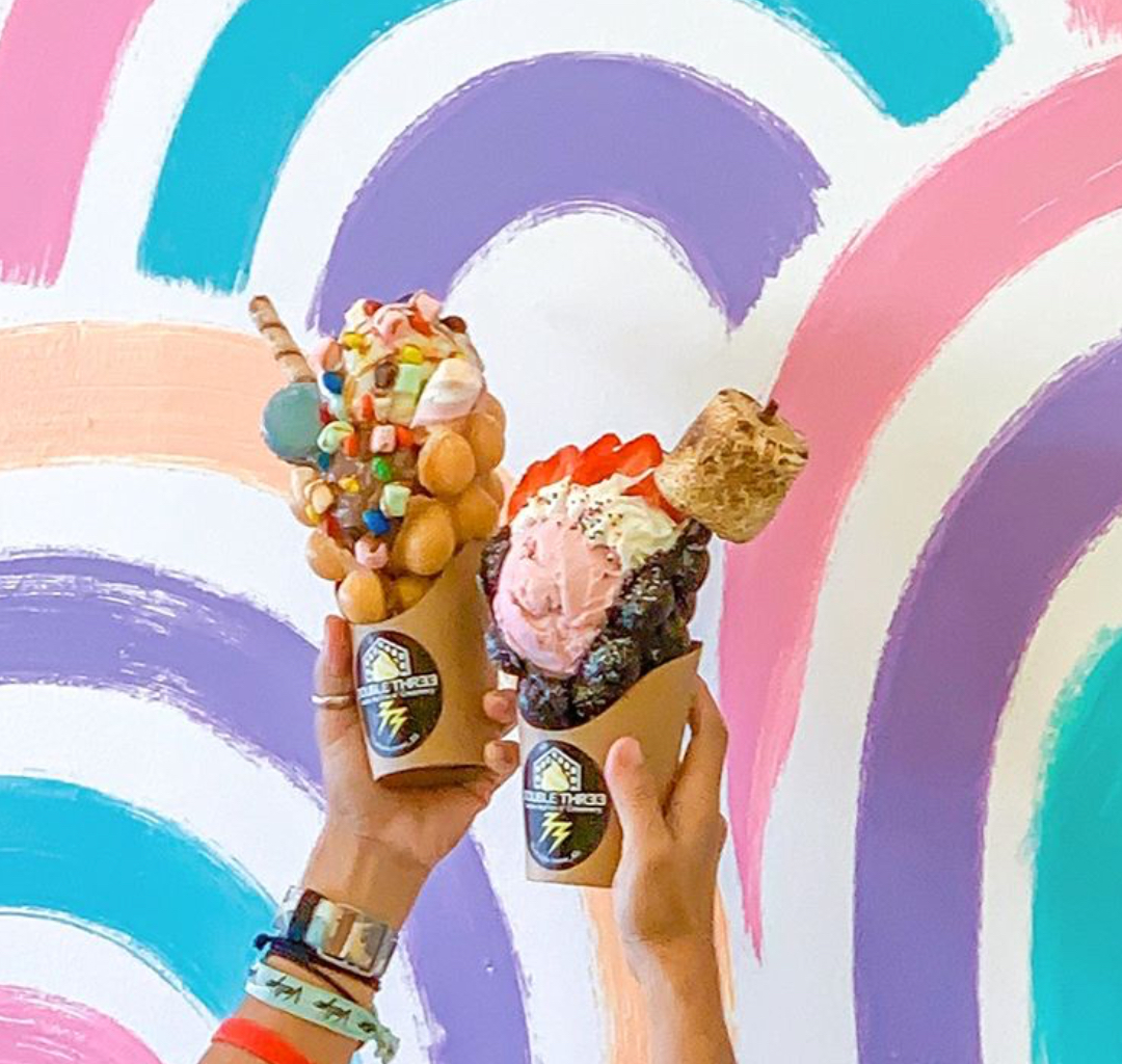 CitySquareHI's tweet photo. Cheers! Double 3 has authentic bubble waffle ice cream sundae goodness ๐ #AtCitySquare https://t.co/9hmIyR8aHw