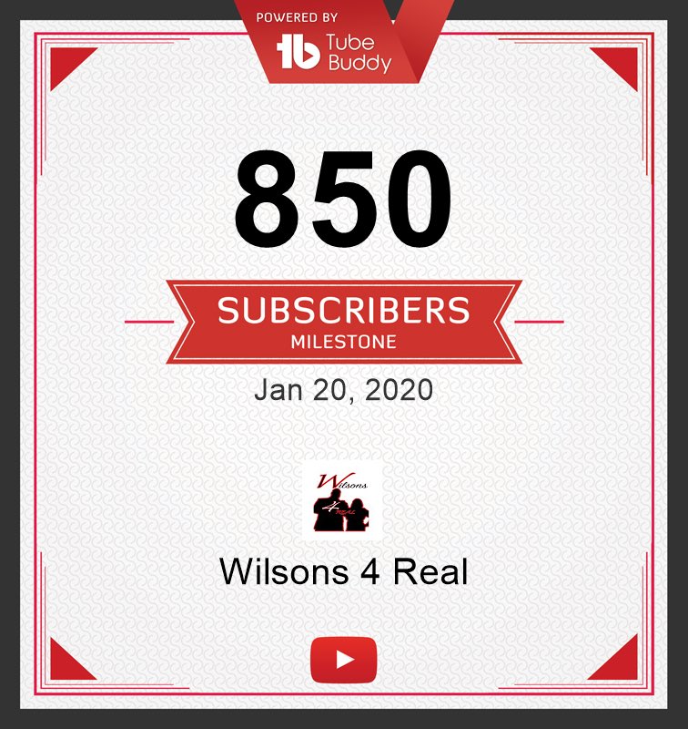 wilsons4real's tweet photo. Weโre Almost to 1K Subscribers...Shout out to #TheRealSquad https://t.co/FLuU0z4NdE