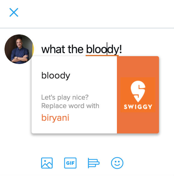 beastoftraal's tweet photo. Swiggy's latest campaign, What The Falooda, is a delightfully creative gimmick. I call it a gimmick for a very specific reason. Allow me to explain: https://t.co/rrczerGUM8

Added attractions: the full list of swear words Swiggy wants you to replace with food names :) https://t.co/pkVApY7pGz