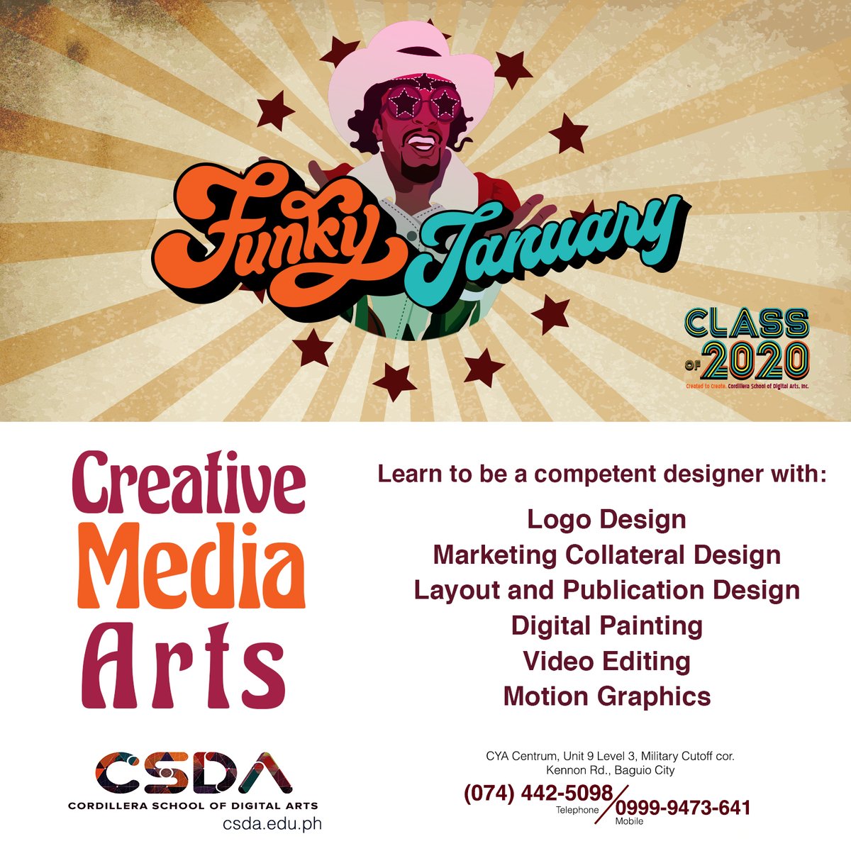 csdabaguio's tweet photo. Enhance your eye for design for your #CreativeBucketList2020 with our CREATIVE MEDIA ARTS classes!

Ready? Catch you on the creative side!

ENROLL NOW!

#CSDAPrograms #CSDAReadyGetSetCreate #VisualGraphicDesign  #DigitalArtSchool #CreativeCity #BaguioCity https://t.co/BnB7WWC713