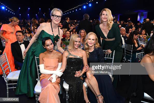 GettyVIP's tweet photo. Big Little Lies cast reunite - Meryl Streep, Zoë Kravitz, Reese Witherspoon, Nicole Kidman &amp; Laura Dern @ the
26th Annual Screen Actors Guild Awards 
📸 #SAGAwards 👉 https://t.co/7fnLFjqEJa
#SAG #MerylStreep #ZoëKravitz #ReeseWitherspoon #NicoleKidman #LauraDern #BigLittleLies https://t.co/zh482lIqP4