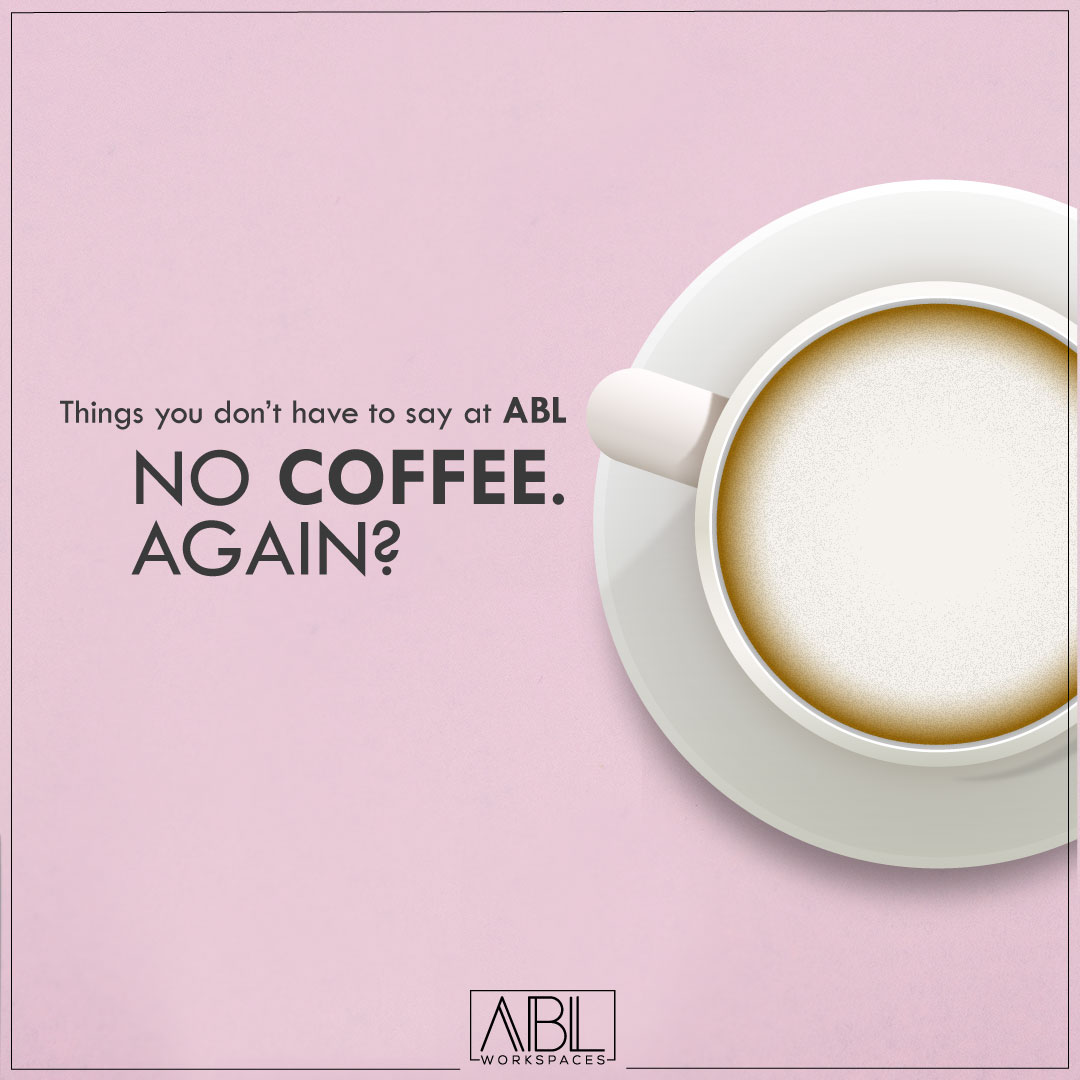 ABLWorkspaces's tweet image. Keep your passion brewing with endless cups of coffee at ABL.

#ABLWorkspaces #coworking #coworkingspace #coworkinglife #coworkers #worklife #puttingideastowork