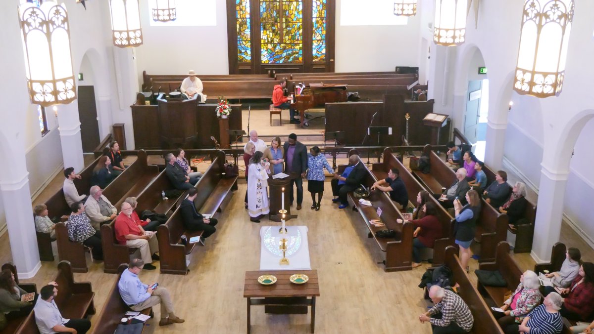 FirstUnitedCM's tweet photo. This morning, we celebrated the baptism of Ainsley Jo Wynter, and @RevSarahHeath continued in our series on "Becoming Who We Were Created to Be." Listen on Apple or Google Podcast apps or on our website at https://t.co/pYb4f9yLRx. https://t.co/cu23GYMzcT