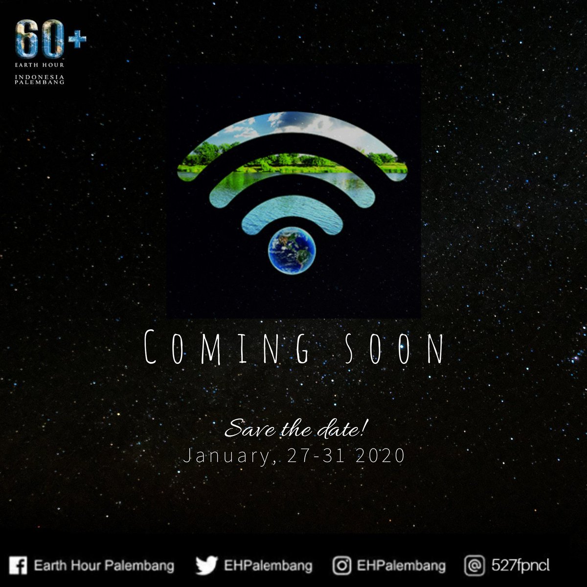 Hallo Sobat EH!
Kamu memiliki jiwa sosial &amp; peduli lingkungan? Ingin melakukan gerakan untuk membuat lingkungan kota Palembang lebih baik lagi? Yess! Kini waktunya kamu untuk bergabung dengan Earth Hour Palembang.

#EHPalembang
#IniAksiku
#Connect2Earth🌍