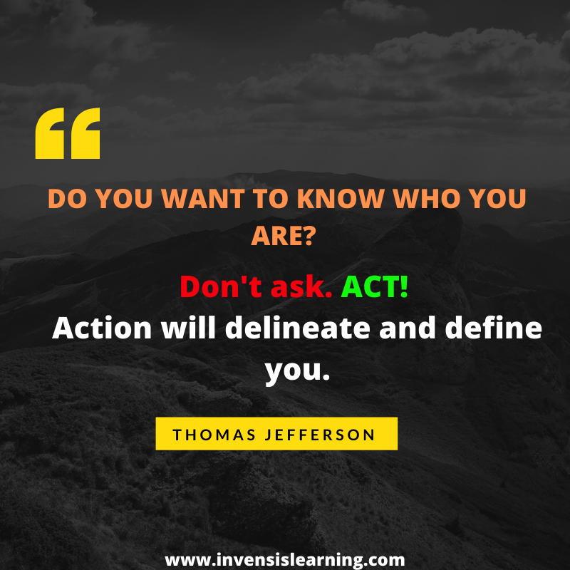 InvensisElearn's tweet photo. Do you want to know who you are? Don't ask. Act! Action will delineate and define you.
#motivation #mondaymotivation #inspiration #quotes #success #monday #motivationalmonday #instagood #entrepreneur #successquotes #mindset #action #invensis #invensislearning #mondaytips https://t.co/7G3PD9eZW6