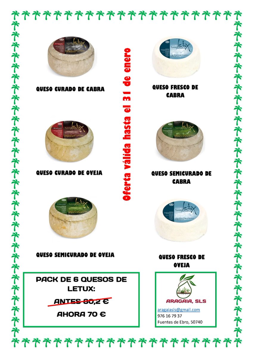Oferta de quesos de Letux
No te la puedes perder🙃🙃🙃