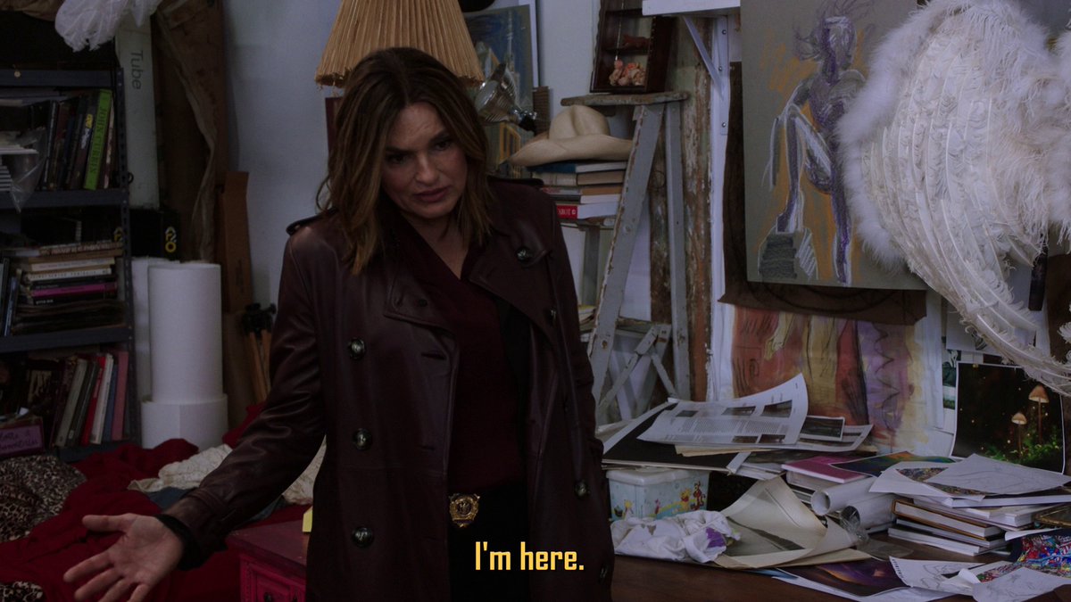The16thPrecinct's tweet photo. 'I'm here, I'm paying attention, talk to me' -- Olivia Benson 

#SVU21 #RippedFromTheScreen #ShePaintsForVengeance https://t.co/Lt9R9QYE5e