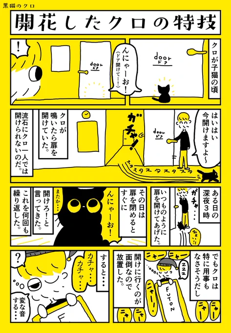 開花したクロの特技 