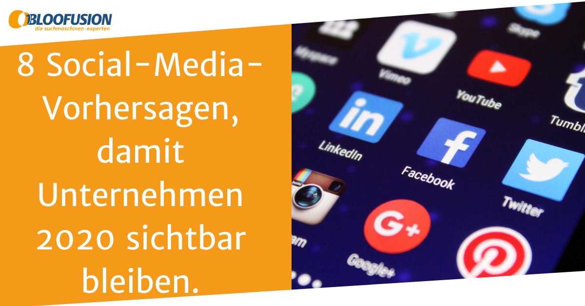 bloofusionde's tweet photo. Schon die #socialmediamarketing Strategie für 2020 erstellt? 
Nein? Gut! Denn wir haben heute die acht wichtigsten Social-Media-Trends 2020 für dich! https://t.co/B8afbdP6iI https://t.co/LVB8XcGPkp