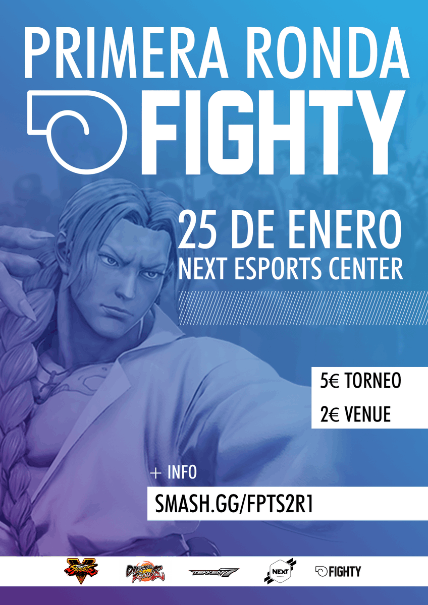 Fighty_es's tweet photo. ¡Buenos días luchadores!
Hoy es el #BlueMonday y para hacer más llevadero el día os recordamos que:
▶ Sábado 25 de enero en @nextEsports_ES
Torneos de:
- Tekken 7 🔥
- Dragon Ball FighterZ 🔥
- Street Fighter V 🔥
Toda la info:
https://t.co/wZf68yAC9V
#FGC_ESP #MLG_FGC https://t.co/5JLMmmgAOc