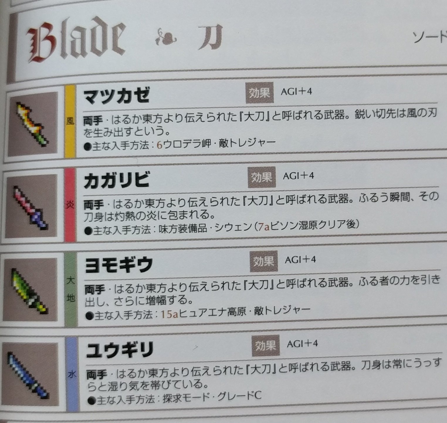 てんぶろ オウガ外伝に出てくる刀の名前が好きで他ゲーのキャラ名に使ってたけど これオウガオリジナルじゃなかったのか 源氏物語の巻名らしい 名付けた人も気付いた人も教養ゥー 18巻 松風 27巻 篝火 15巻 蓬生 39巻 夕霧 タクティクスオウガ