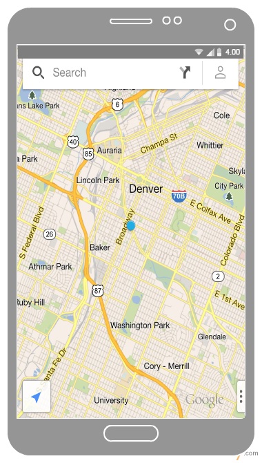 Googgle Map Template Android Mockup Template of Google Maps. Click the link to create your ...