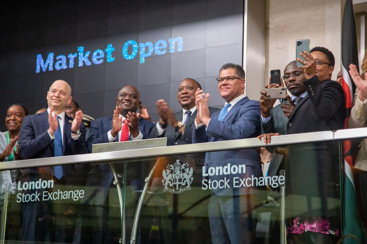 KlaireBrandBoss's tweet photo. Last week was the NSE...
Today...it’s The LSE
The Acorn Green Bond listed on the London Stock Exchange. 
Present at the Listing Ceremony, H. E Uhuru Kenyatta, U.K Secretary of State for International Development Rt. Hon Alok Sharma and our CEO Edward Kirathe #capitalfinancing https://t.co/jQavxVzykU