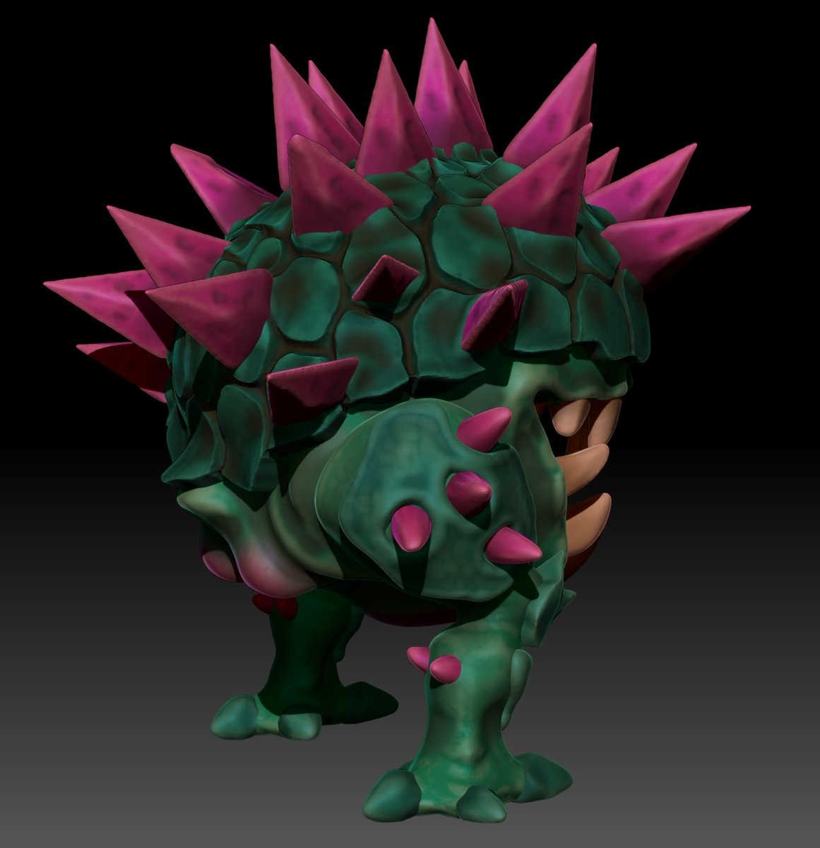 Satori4's tweet photo. Time wasn't kind to Spiny #gamedev #Zbrush #indiegame #MistHunter https://t.co/zzKaFUDKfz