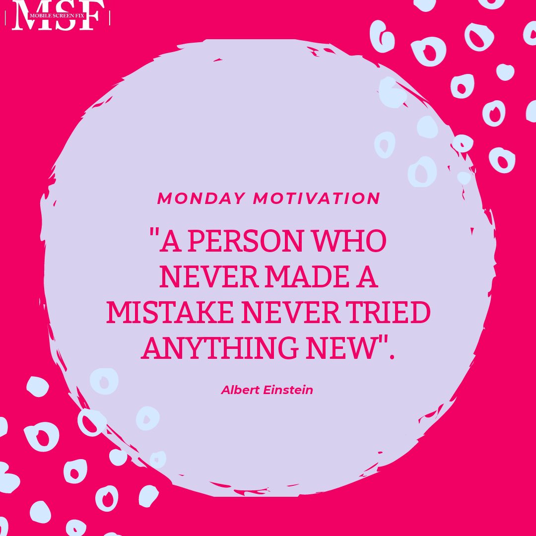 MobileScreenFix's tweet image. Making mistakes is not a bad thing, it’s simply part of the learning process. 💪🏽

#MondayMotivation #MobileScreenFix #PhoneRepair