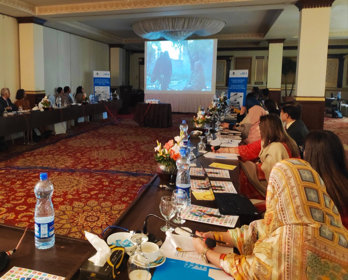 unwomen_pak's tweet photo. 2-day experience sharing on #economicempowerment of #women #HomeBasedWorkers w/ parliamentarians &amp; senior govt officials frm #Sindh #Balochistan #KP &amp; #Punjab starts in #Karachi to share, learn &amp; replicate best practices 4 empowering #HBWs. @IngvildTokheim &amp; partners r attending. https://t.co/Tt23QnGCnm