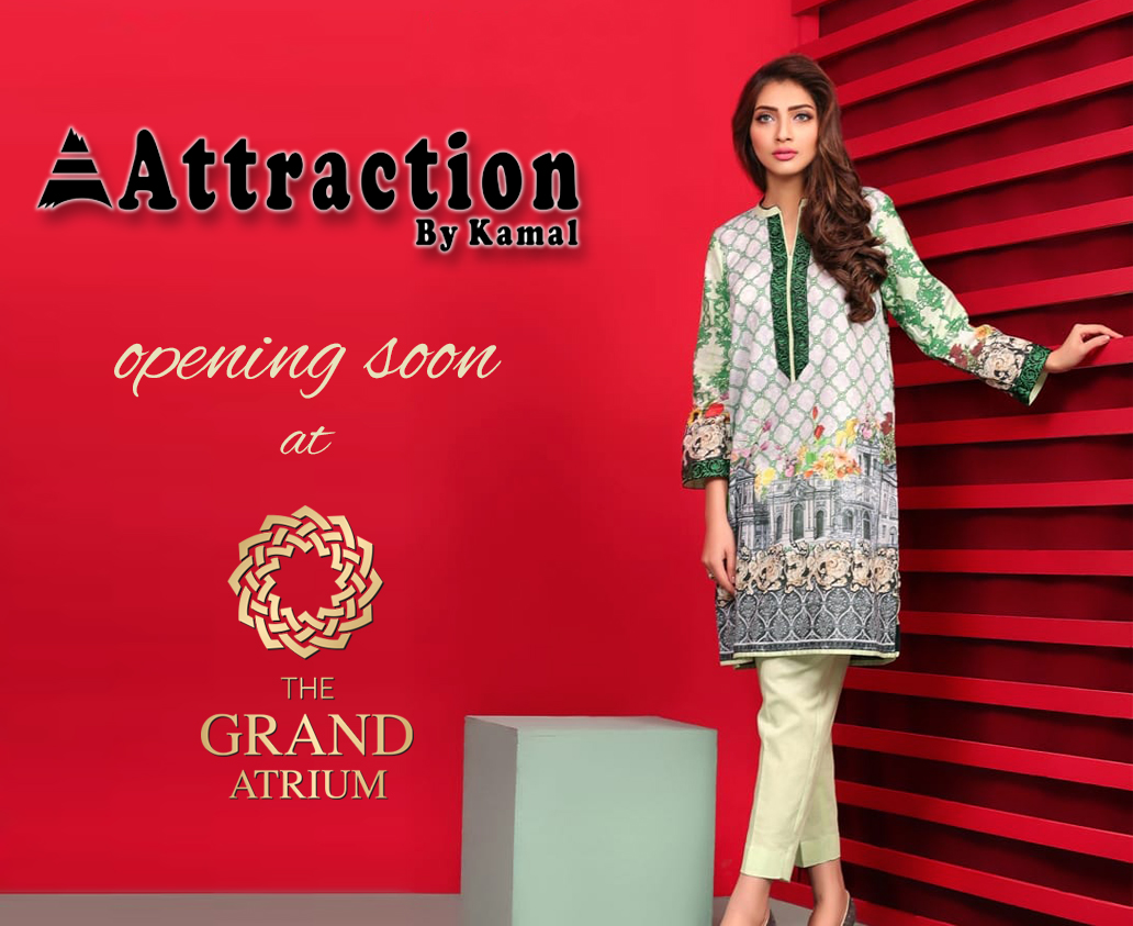 TheGrandAtrium1's tweet photo. A Grand Attraction! A gorgeous variety of Women’s Apparel… Attraction By Kamal, coming soon to Grand Atrium Mall.

#AttractionbyKamal #Faisalabad #TheGrandAtrium #ComingSoon https://t.co/igLeUMYprO