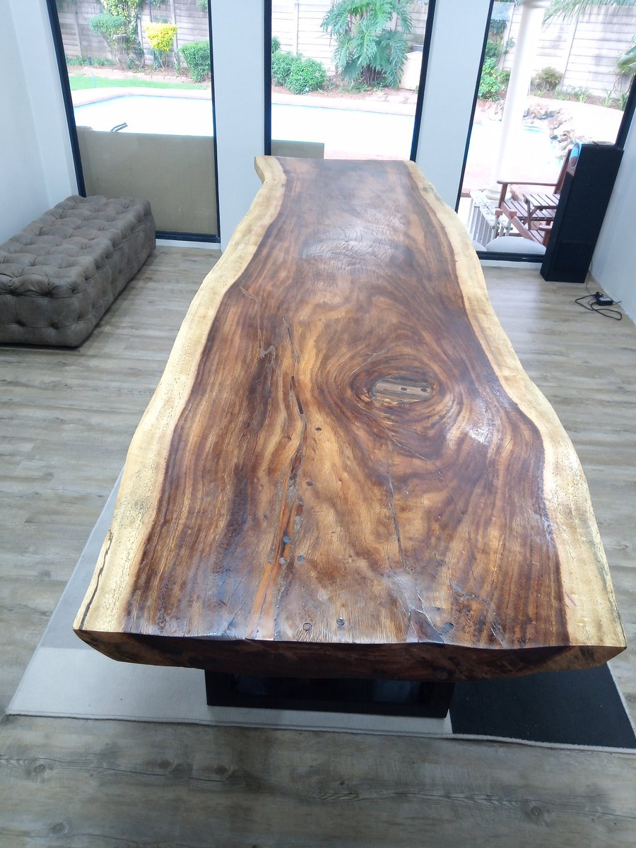 Slab Table by Horn Kulture #slabtable #hardwoodfurniture #slabfurniture