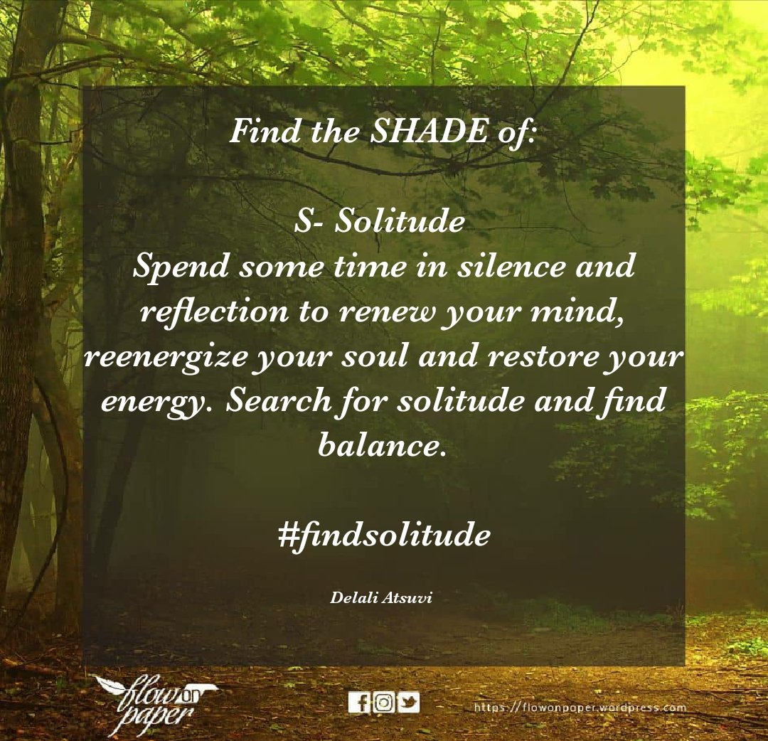 datsuvi's tweet photo. Get your shades 🕶 ready for the week themed SHADE beginning Solitude. 
No one can practice solitude for you. Solitude is simply a SOLO ATTITUDE.  🤔 #findsolitude #MondayMorning #WritingCommunity https://t.co/9wJo6J6aY3