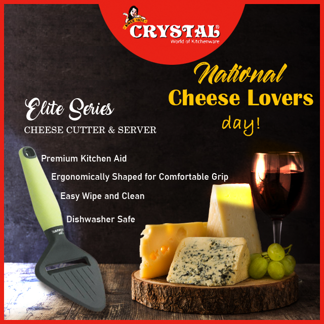 CrystalCookware's tweet image. Did You Know: There is 1829 speciality cheese from 74 countries in the world. Serving Cheese-Wine is an old tradition. An excellent acidic wine should be complimented with salted cheese. Let us know your choice using #Ilovewinecheese.
#cheesecutter #NationalCheeseLoversDay