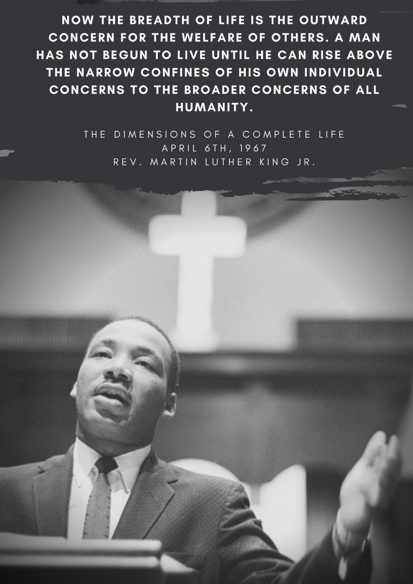 grace_redeeming's tweet image. May we all take time today to reflect on the life and legacy of Rev. Martin Luther King Jr. This excerpt from his sermon provides a clear depiction of the value he placed on human life and his importance of caring for others before self. #MLKday #breadthoflife #webeforeme
