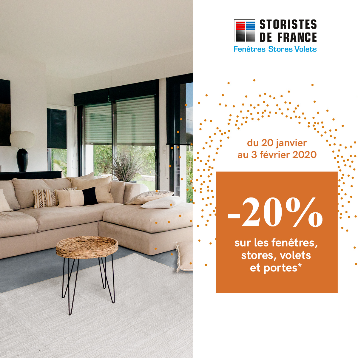 storistes's tweet photo. [PROMO] Craquez pour les fenêtres, stores, volets et portes de Storistes de France !
Du 20 janvier au 3 février, une réduction de 20% est offerte sur ces produits. L'occasion de faire du changement chez vous 👉https://t.co/ICyIiZI5xa. https://t.co/JqPsN6L1pc