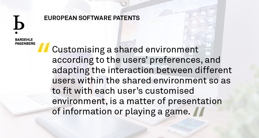 bardehleIP's tweet photo. ❌The EPO considered customizing a shared online environment non-technical.
🤓Read more: https://t.co/tlnKPpIkVF
#SoftwarePatent #IntellectualProperty #SharedEnvironment #ClientStation https://t.co/nACQnpY1Hx