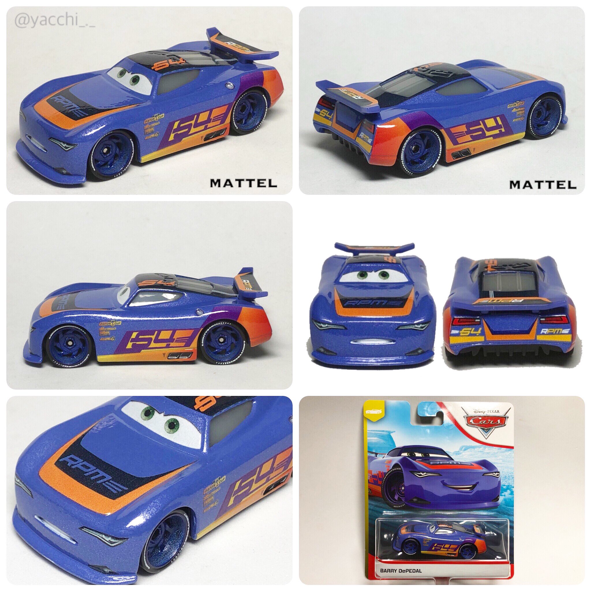 Yacchi ミニカー垢 Mattel Cars3 Rpm 64 Barry Depedal カーズ カーズ3 マテル バリーディペダル ディズニー ピクサー Rpm Barrydepedal Disney Pixar Mattel ミニカー カーナンバー違い教えてくださってありがとうございます 再投稿