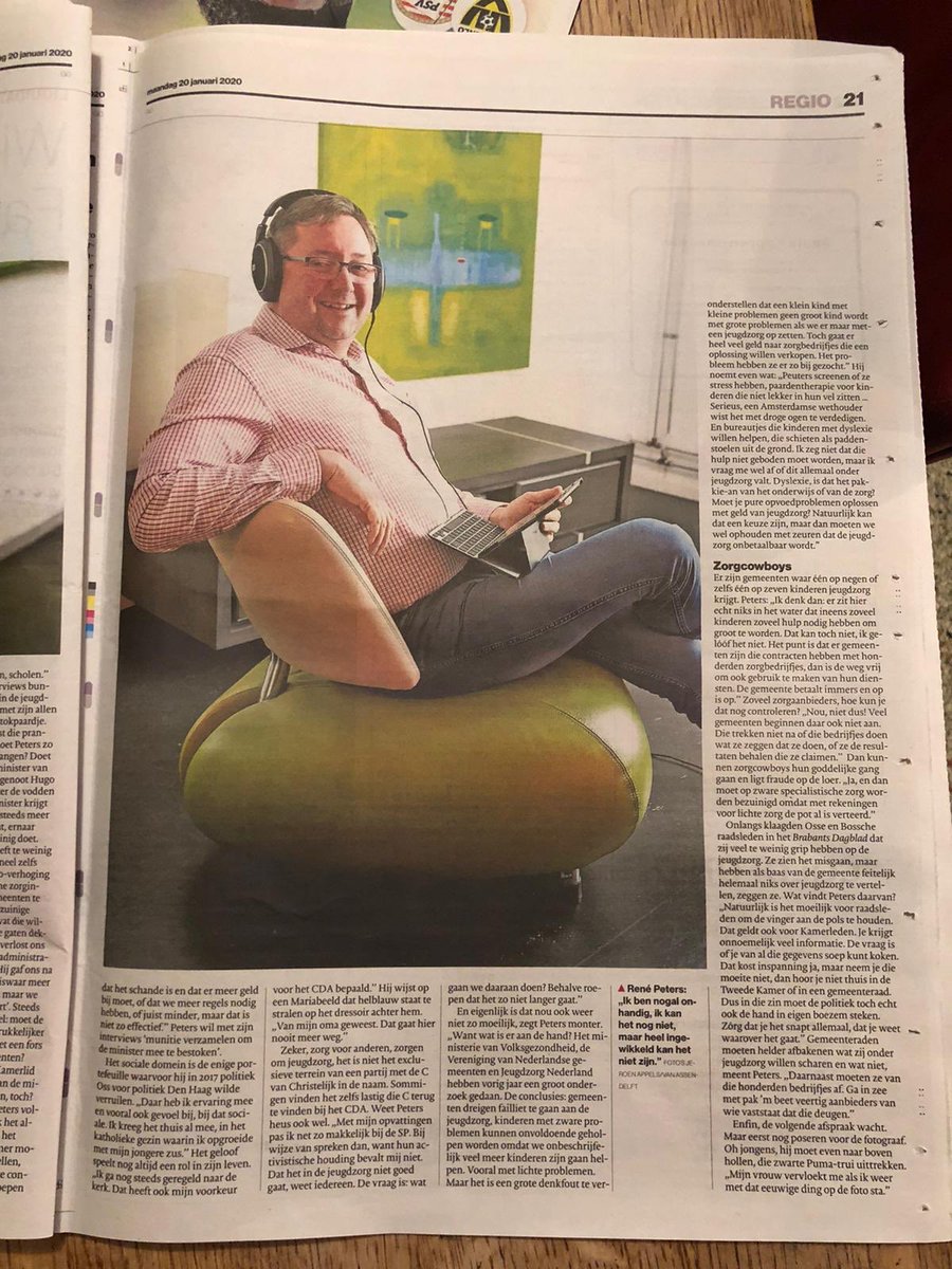 Interview in het Brabants Dagblad naar aanleiding van mijn #podcast over #jeugdzorg. Vanaf 31 januari iedere vrijdag online.