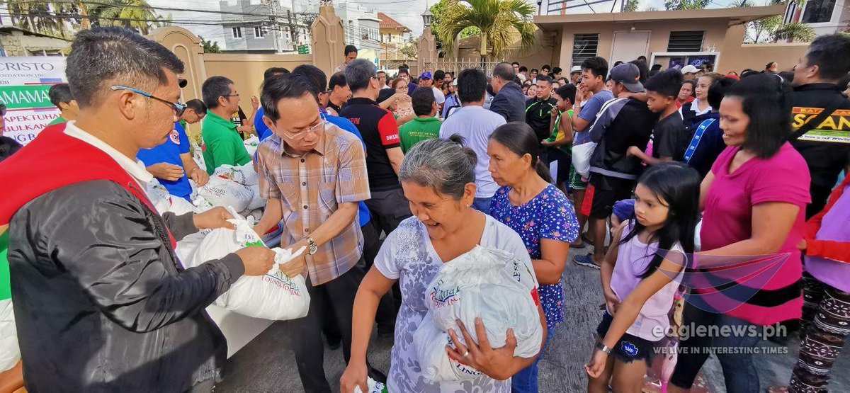 Scenes at the Iglesia Ni Cristo relief distribution in Malvar, Batangas as the INC's Lingap sa Mamamayan holds 3rd phase of Aid to Humanity for Taal volcano eruption victims on Jan. 20, 2020. #AidtoTaalvictims
