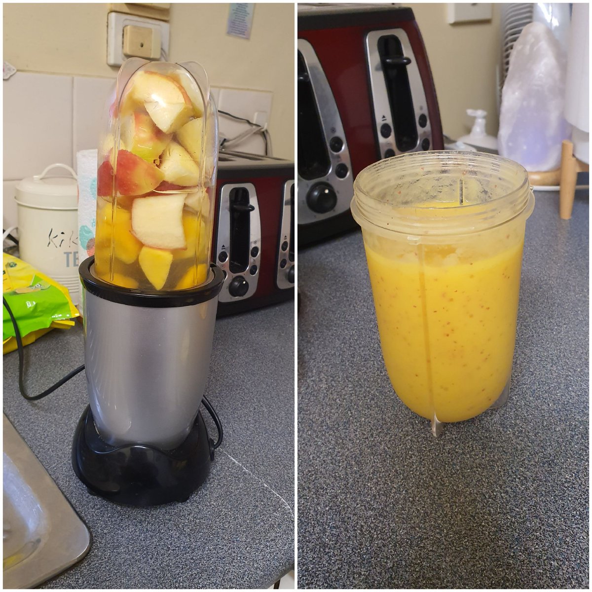 ItsErikabYo's tweet photo. Made some juice, 1 and a half apples & handful frozen mango
#healthierme #healthylifestyle #healthyfood
#apples #frozenmango #freshjuice https://t.co/MbYMK1p9f1