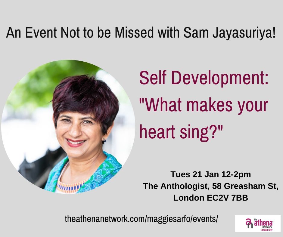 Athena_City's tweet photo. Sam Jayasuriya shares some great tips on Self Development: 'What Makes Your Heart Sing?' 👉 https://t.co/geUbUAh0T9.  

#AthenaCity   #GrowthGoals  #WomenInBusiness  #BusinessNetworking https://t.co/jRnGk8uIeM