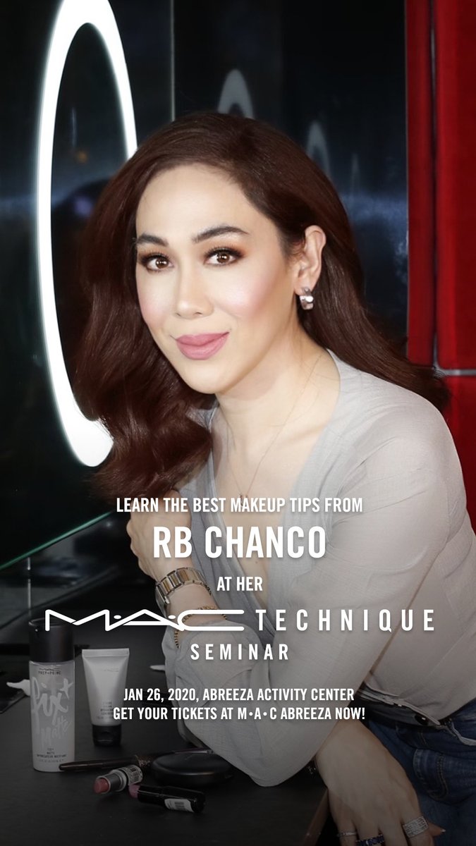 abreezatweets's tweet photo. Start the year off with more makeup smarts! Amplify your look at the MAC Technique Seminar with #RBChanco on January 26. Here, you'll learn expert tips and master day-to-night looks with the help of the celebrity makeup artist.
Get your tickets at #MACCosmeticsPH Abreeza now! https://t.co/pouZOjeSzY